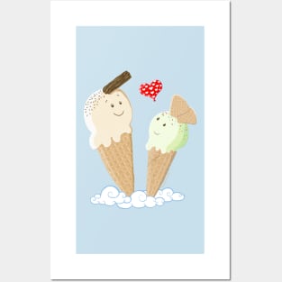 Ice Creams In Love Posters and Art